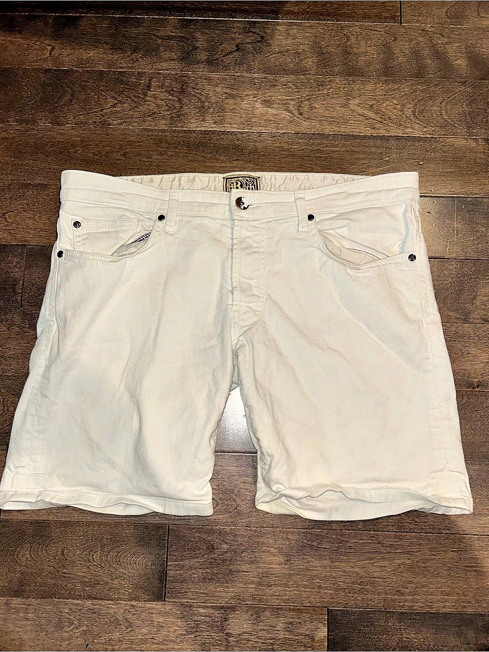 Rich and Skinny Men's White Jean Shorts Waist 30 Selvedge Denim made in USA